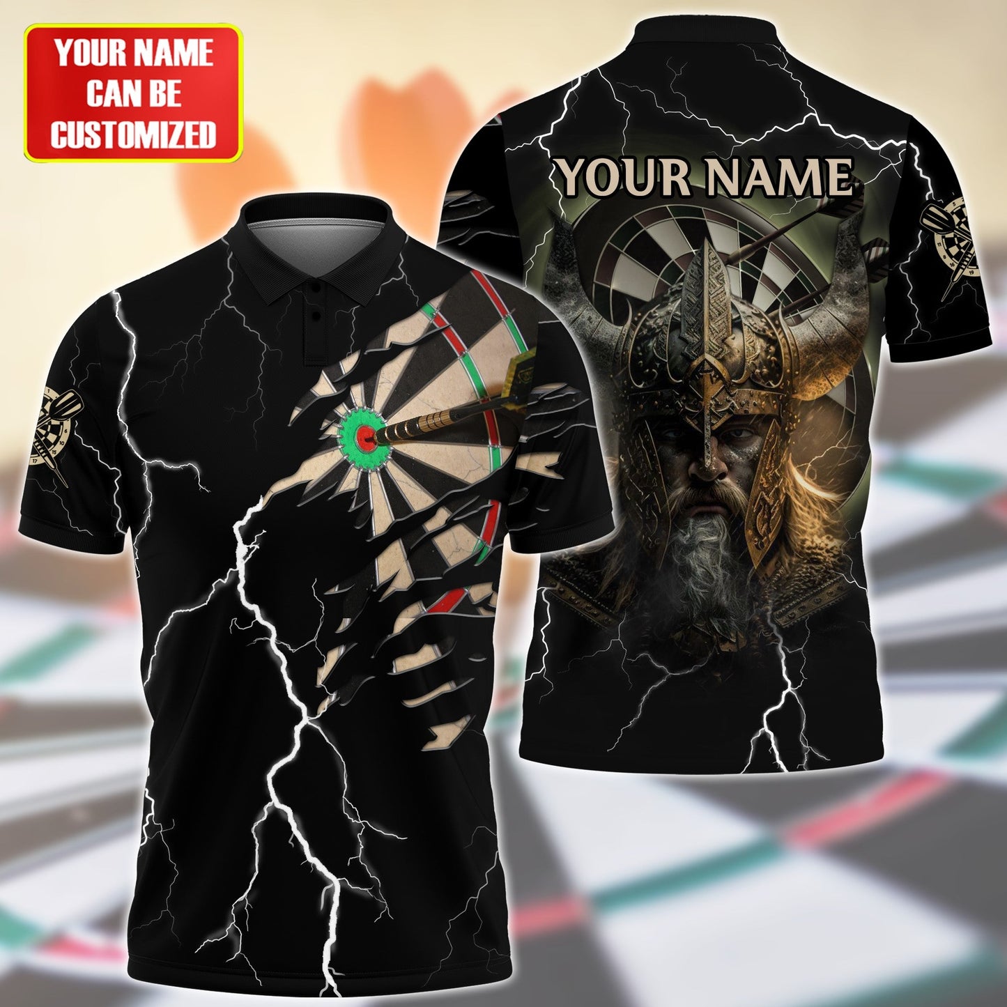 Dartboard Viking Personalized Name 3D Shirt For Darts Player S280601