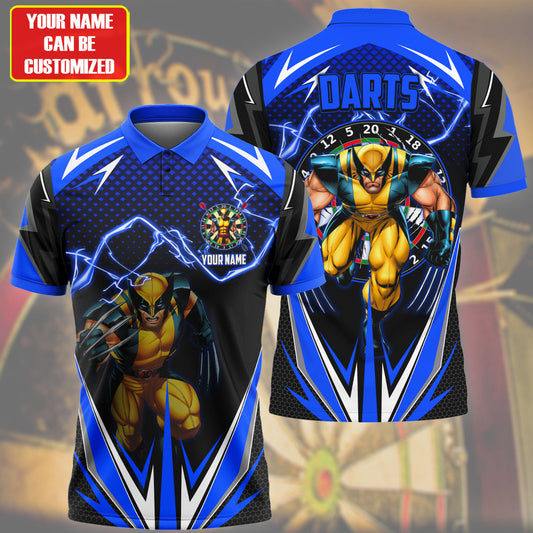 Personalized Name Wolv Darts Blue Version All Over Printed Unisex Shirt S300302