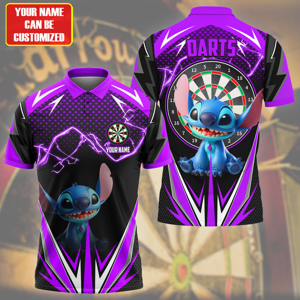 Personalized Name St Darts S7 Purple Version All Over Printed Unisex Shirt S300501