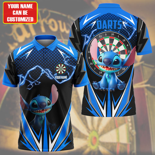 Personalized Name St Darts S7 Blue Version All Over Printed Unisex Shirt S300501