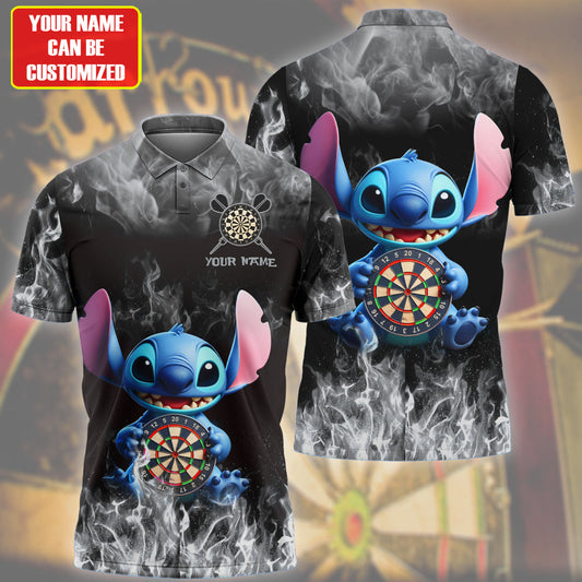 Personalized Name St Darts Fire Black Version All Over Printed Unisex Shirt S300503