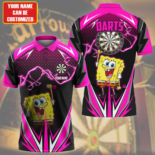 Personalized Name SBSP Darts Pink Version All Over Printed Unisex Shirt S300504
