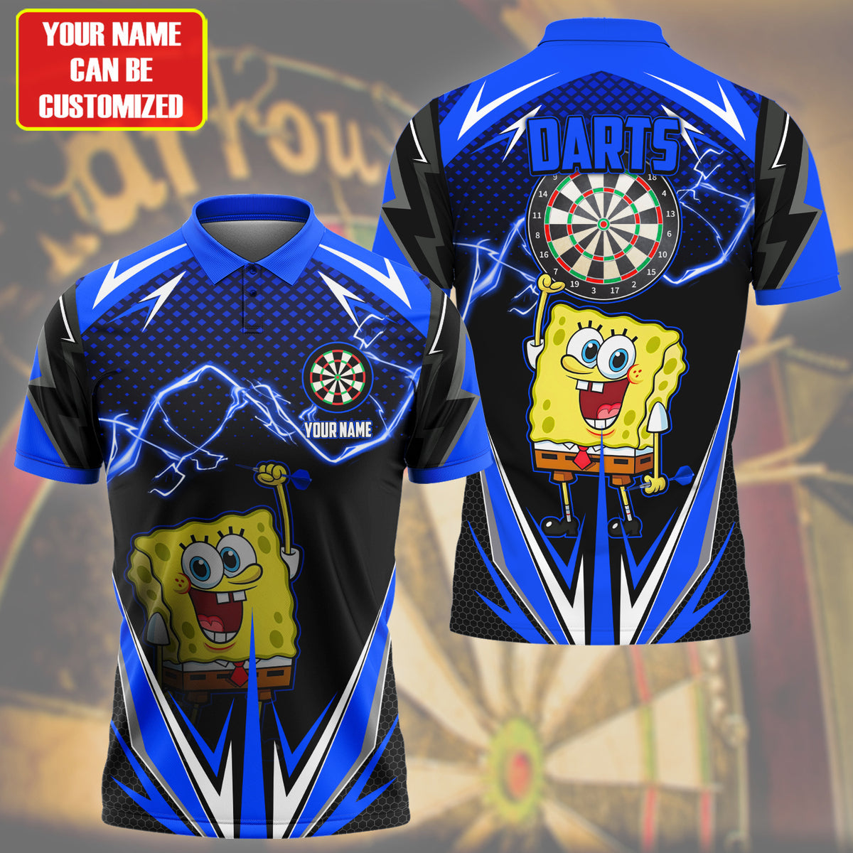 Personalized Name SBSP Darts Blue Version All Over Printed Unisex Shirt S300504