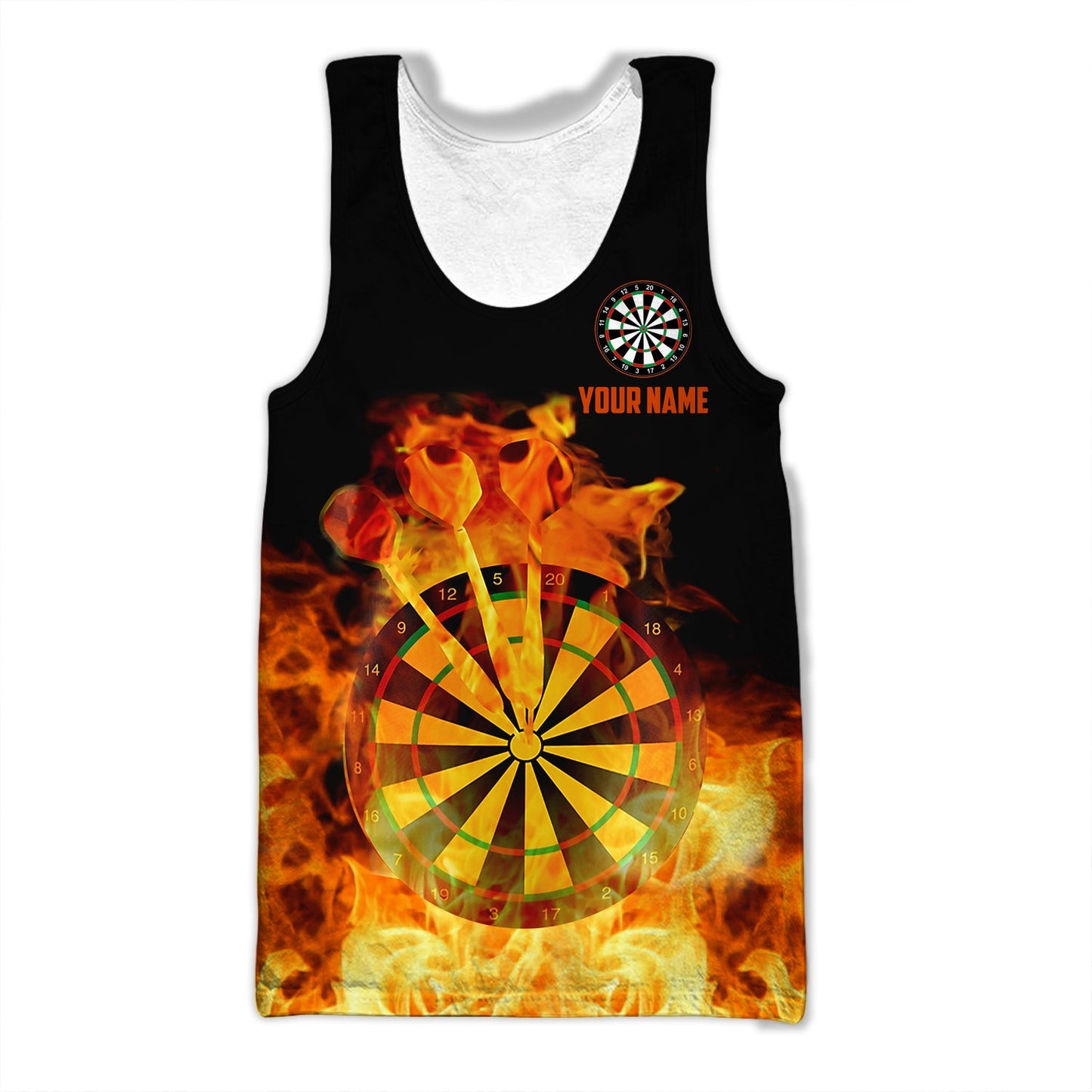 Personalized Name Dart On Fire 3D Shirt P300504