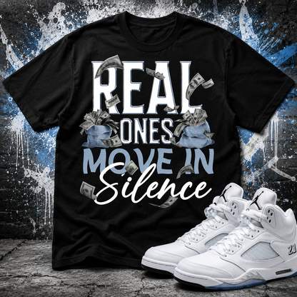 REAL ONES! Shirt To Match Jordan 5 White Metallic, Jordan 5 White Metallic 2026 Matching Shirt, Jordan 5 Retro OG White Metallic Match Shirt