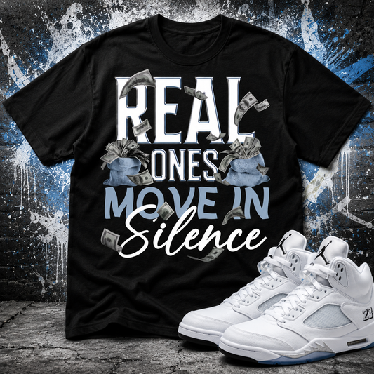 REAL ONES! Shirt To Match Jordan 5 White Metallic, Jordan 5 White Metallic 2026 Matching Shirt, Jordan 5 Retro OG White Metallic Match Shirt