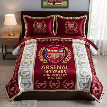 Arsenal 140th Anniversary All Over Printed Bedding Set
