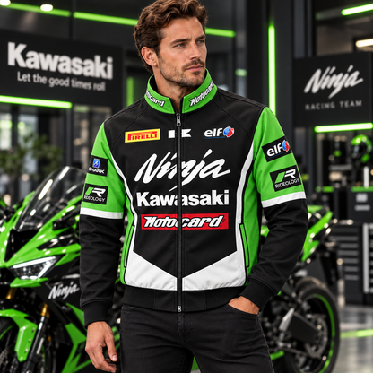 Ninja Motor Kw Zipper Stand Collar Jacket 3D