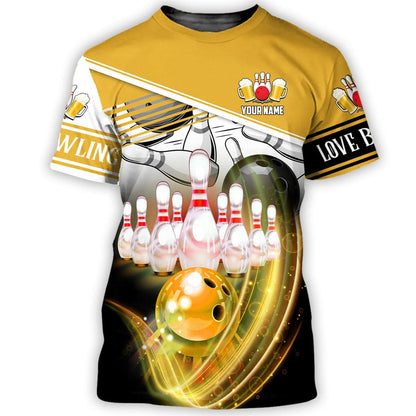 Personalized Name Bowling Player All Over Printed Unisex Shirt - LP02
