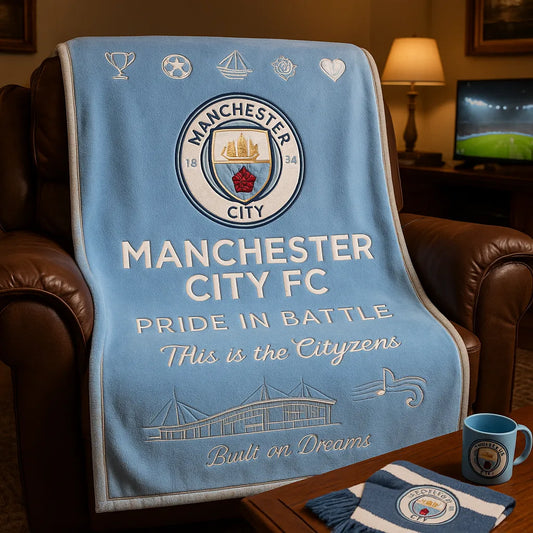 Man City FC Glory Match Day 3D Fleece Blanket