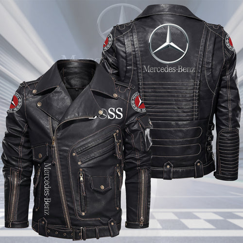 Merc Belt Solid Zipper Street Leather Jacket Q290805