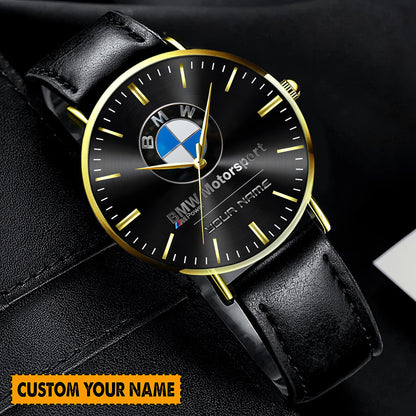 Personalized BW Motorsport Quartz Leather Watch P030402