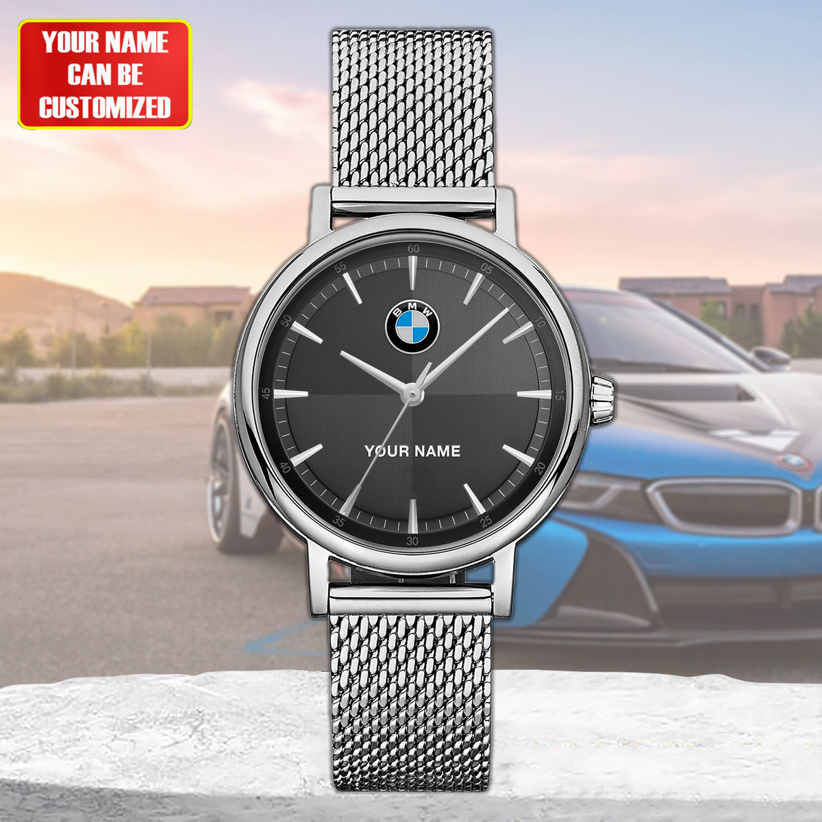 Personalized BW Stainless Steel Watch Men Women P060301