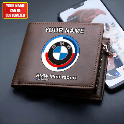 Personalized BW Motorsport Leather Wallet P290203