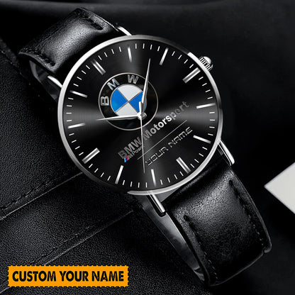 Personalized BW Motorsport Quartz Leather Watch P030402