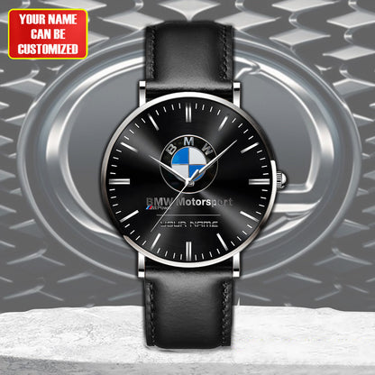 Personalized BW Motorsport Quartz Leather Watch P030402