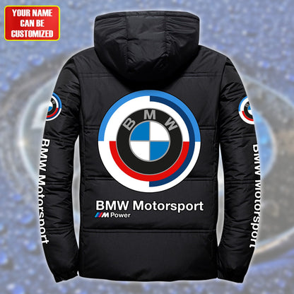 Personalized BW Motorsport Puffer Thermal Winter Jacket With Hood P211201