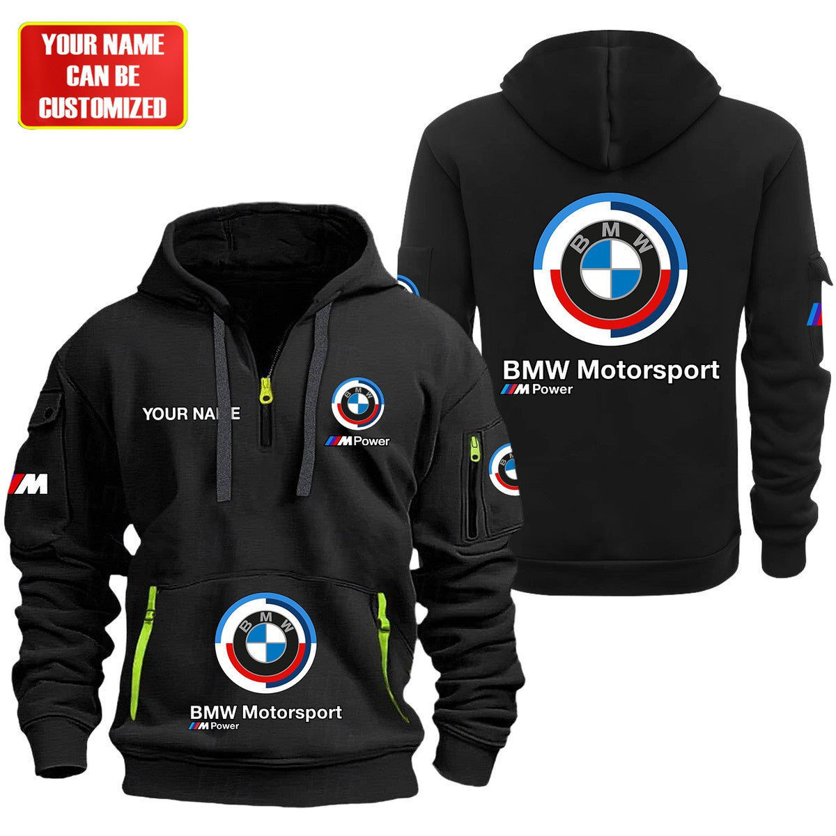 Personalized BW Zip-Hoodie Cotton Jacket P120405