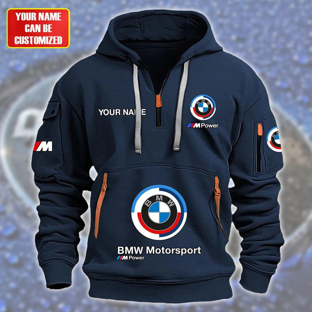 Personalized BW Zip-Hoodie Cotton Jacket P120405