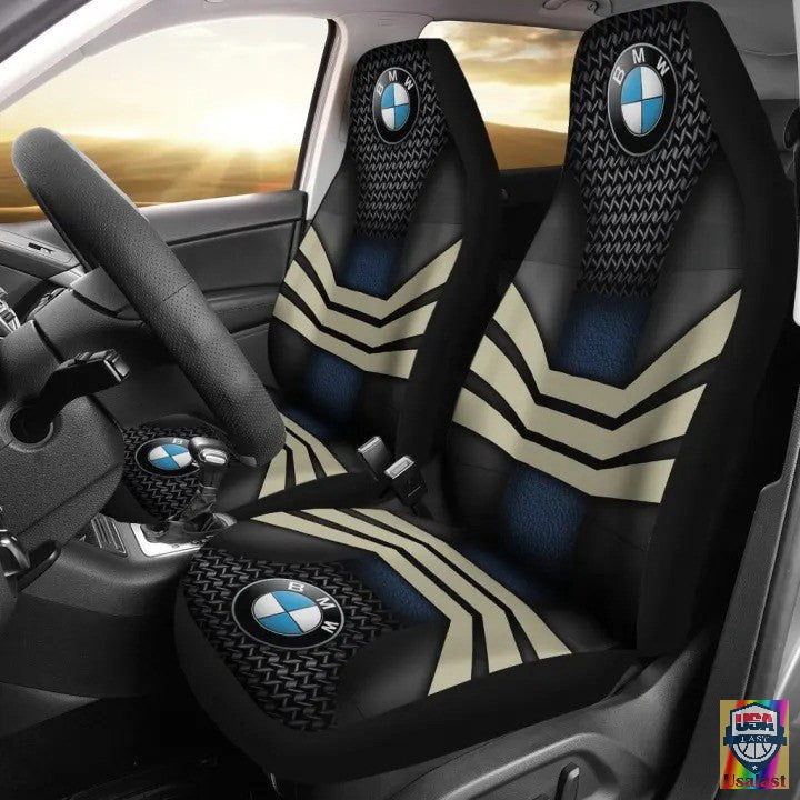 BW Mixed Beige Hold on Car Seat Covers Universal Fit Set 2