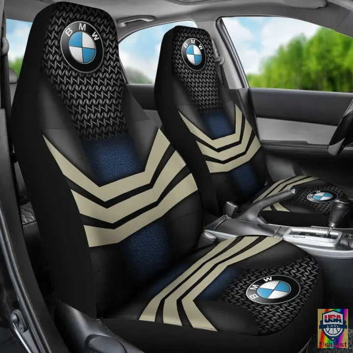 BW Mixed Beige Hold on Car Seat Covers Universal Fit Set 2