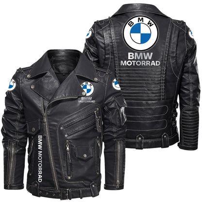 BW Motorrad Belt Solid Zipper Street Leather Jacket S230903