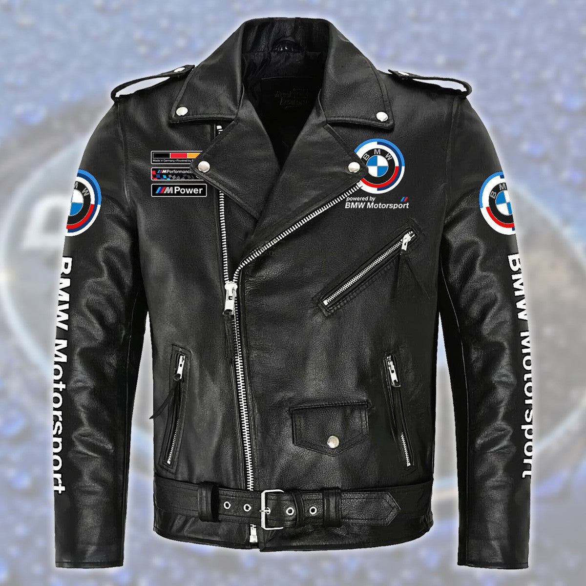BW Motorsport Zipper Vintage Leather Jacket S230102