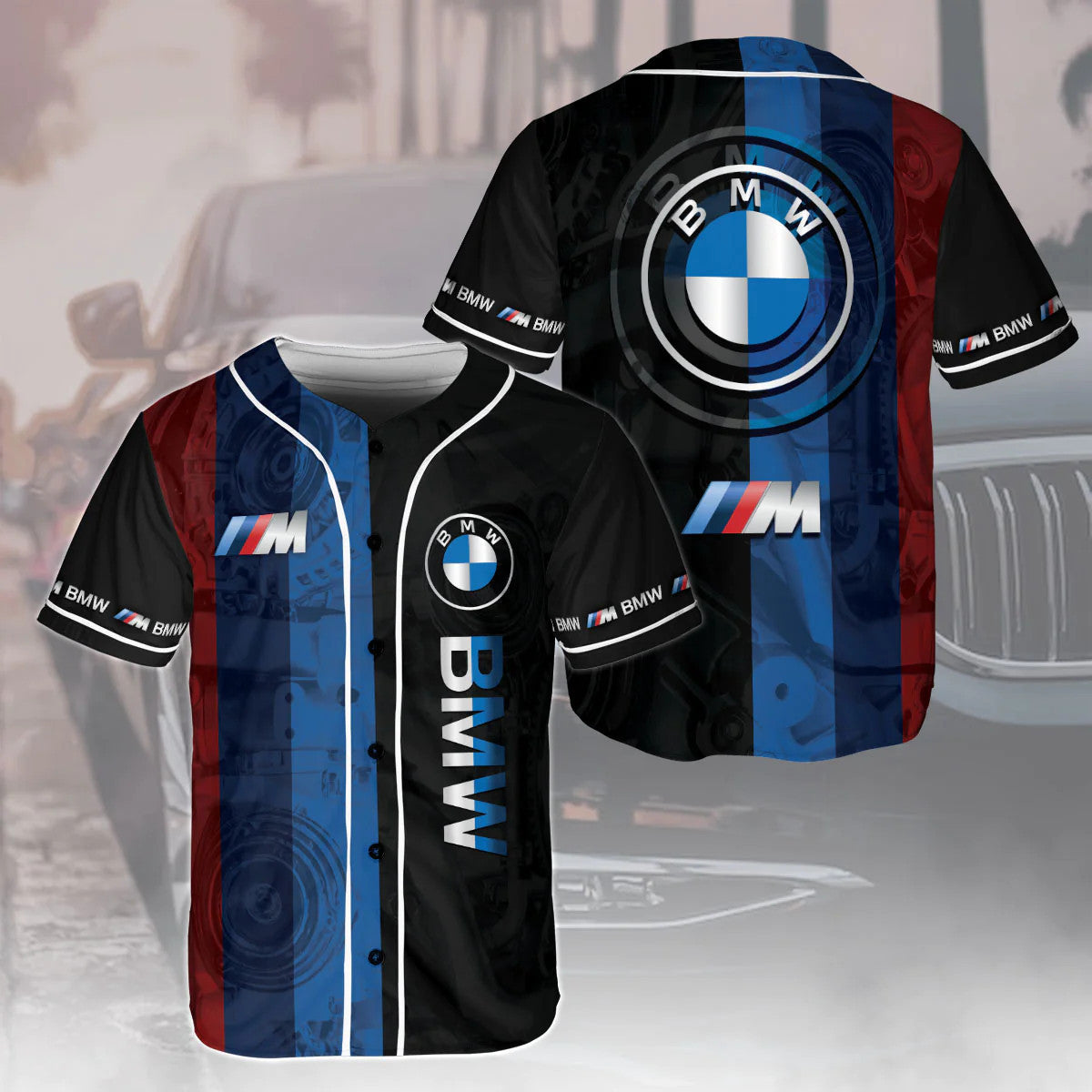 Personalized BW Stripes - Baseball Jersey Shirt 3D