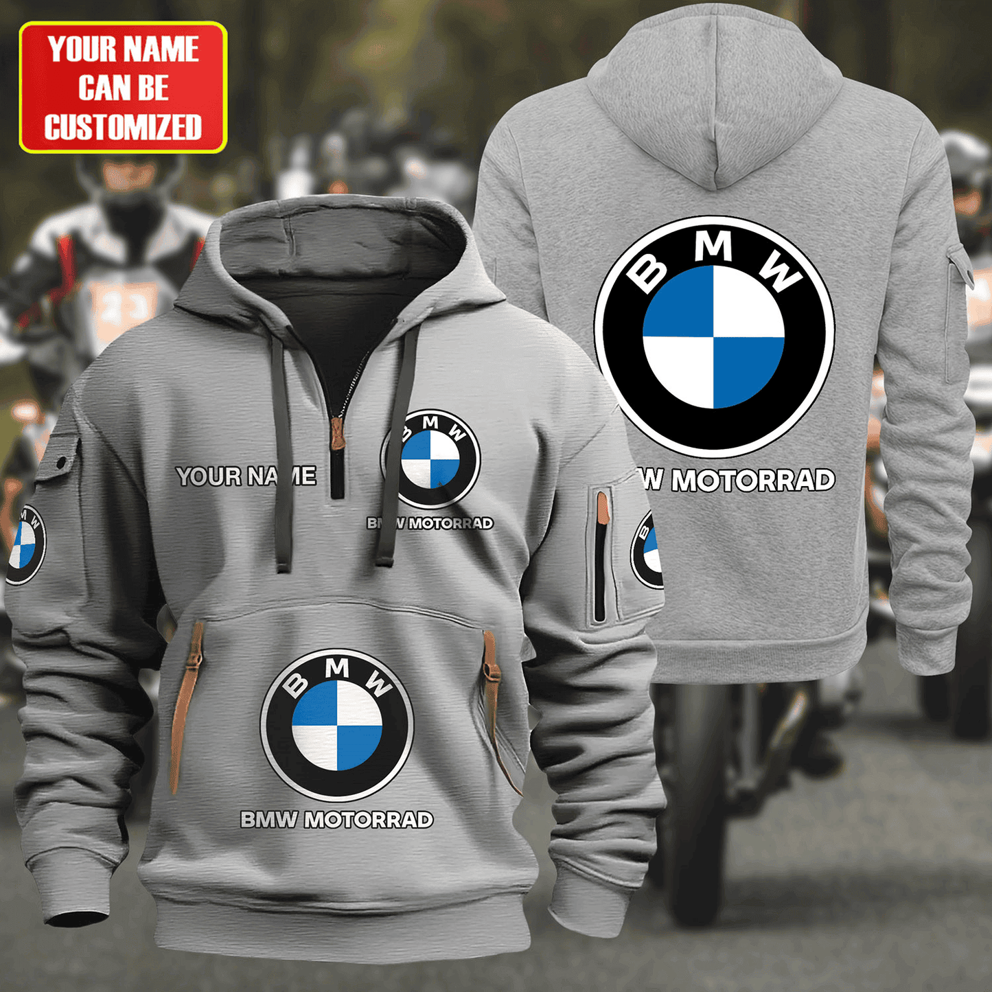 Personalized BW Motorrad Zip-Hoodie Cotton Jacket S230510
