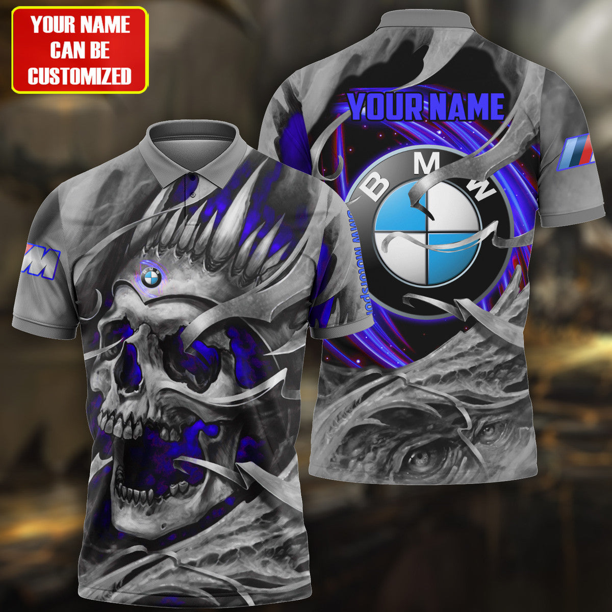 Personalized Blue Skull Bw All Over Printed Unisex Shirt Q310304