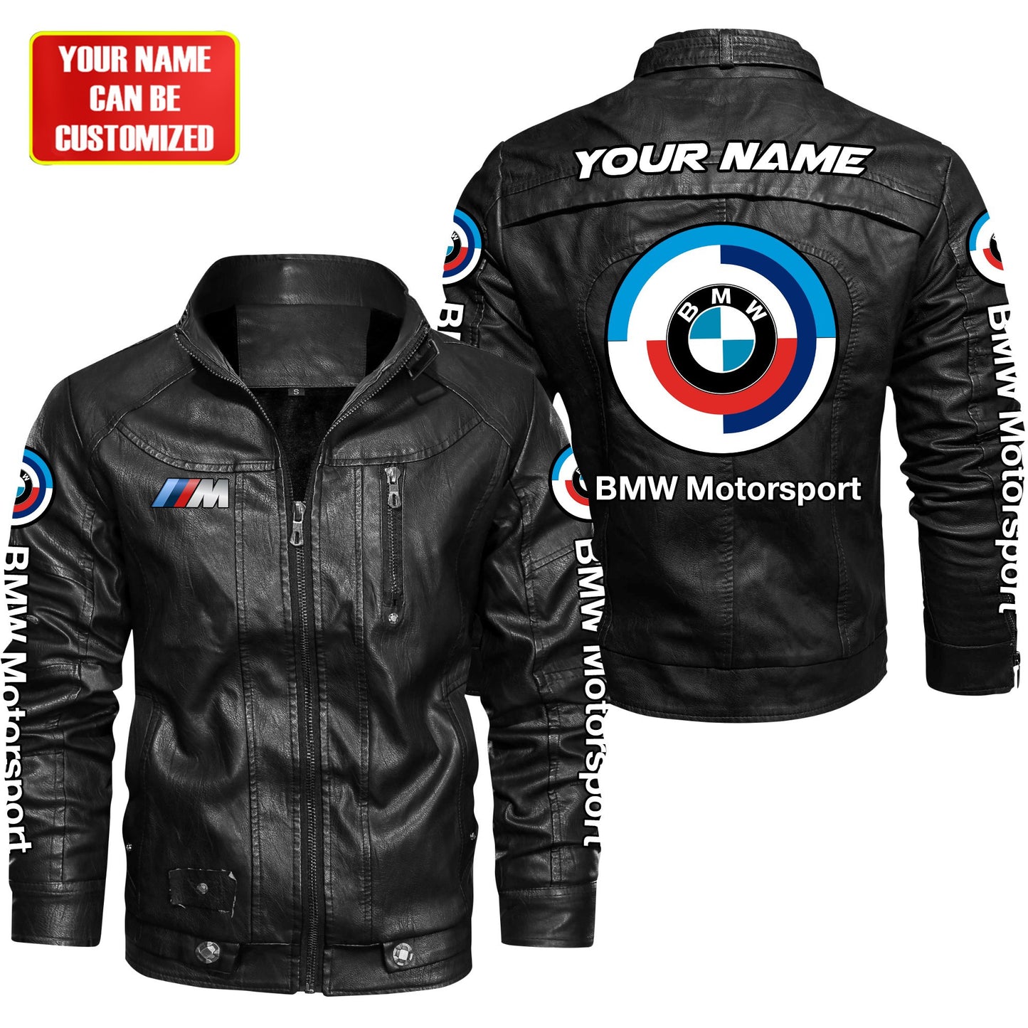 Personaziled BW Motorsport Vintage Leather Jacket P020801