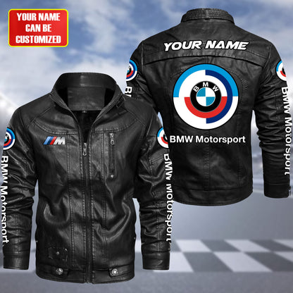 Personaziled BW Motorsport Vintage Leather Jacket P020801