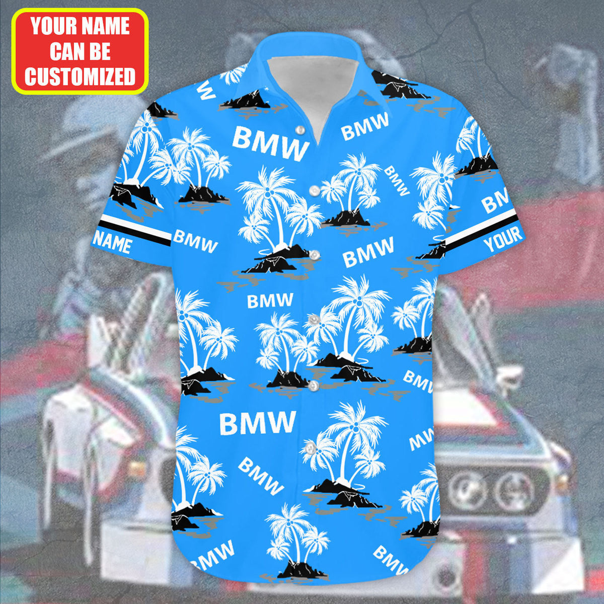 Personalized BW Motorsport Tropical Hawaii Shirt Beach Short P020805