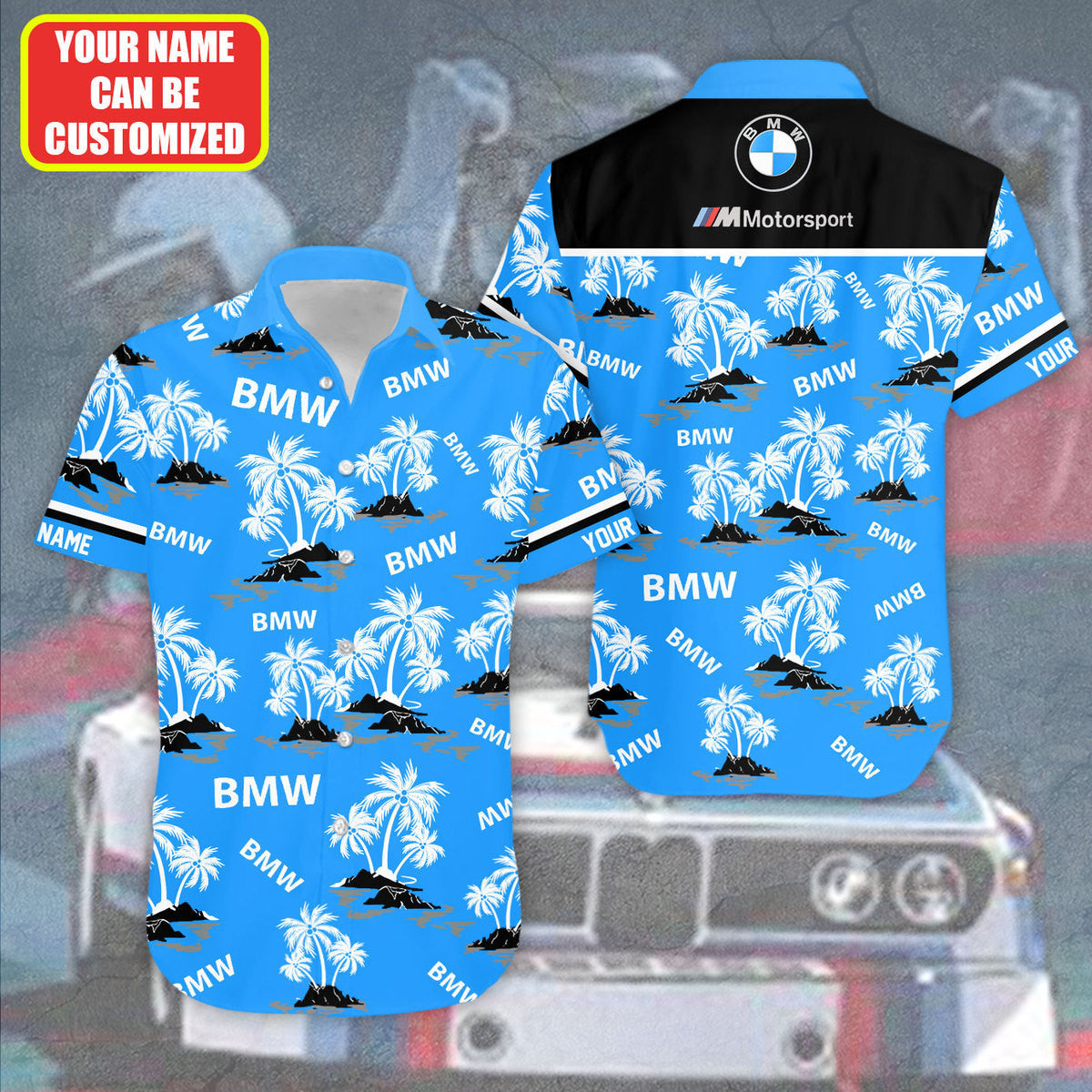 Personalized BW Motorsport Tropical Hawaii Shirt Beach Short P020805