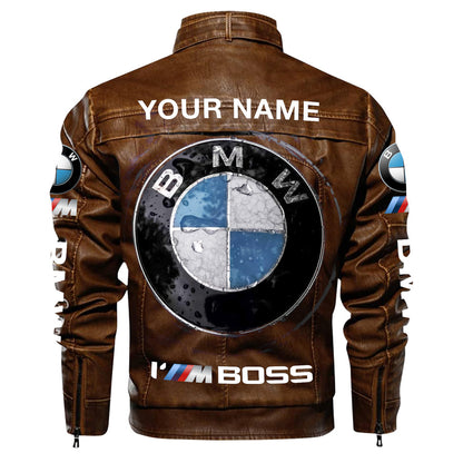 Personalized BW Boss Vintage Leather Jacket Q290804