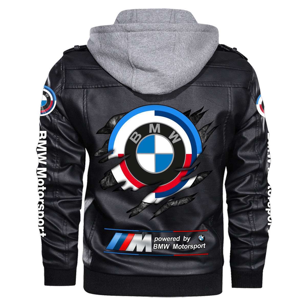 Bw Q2 Leather Jacket With Hood Black Q260102