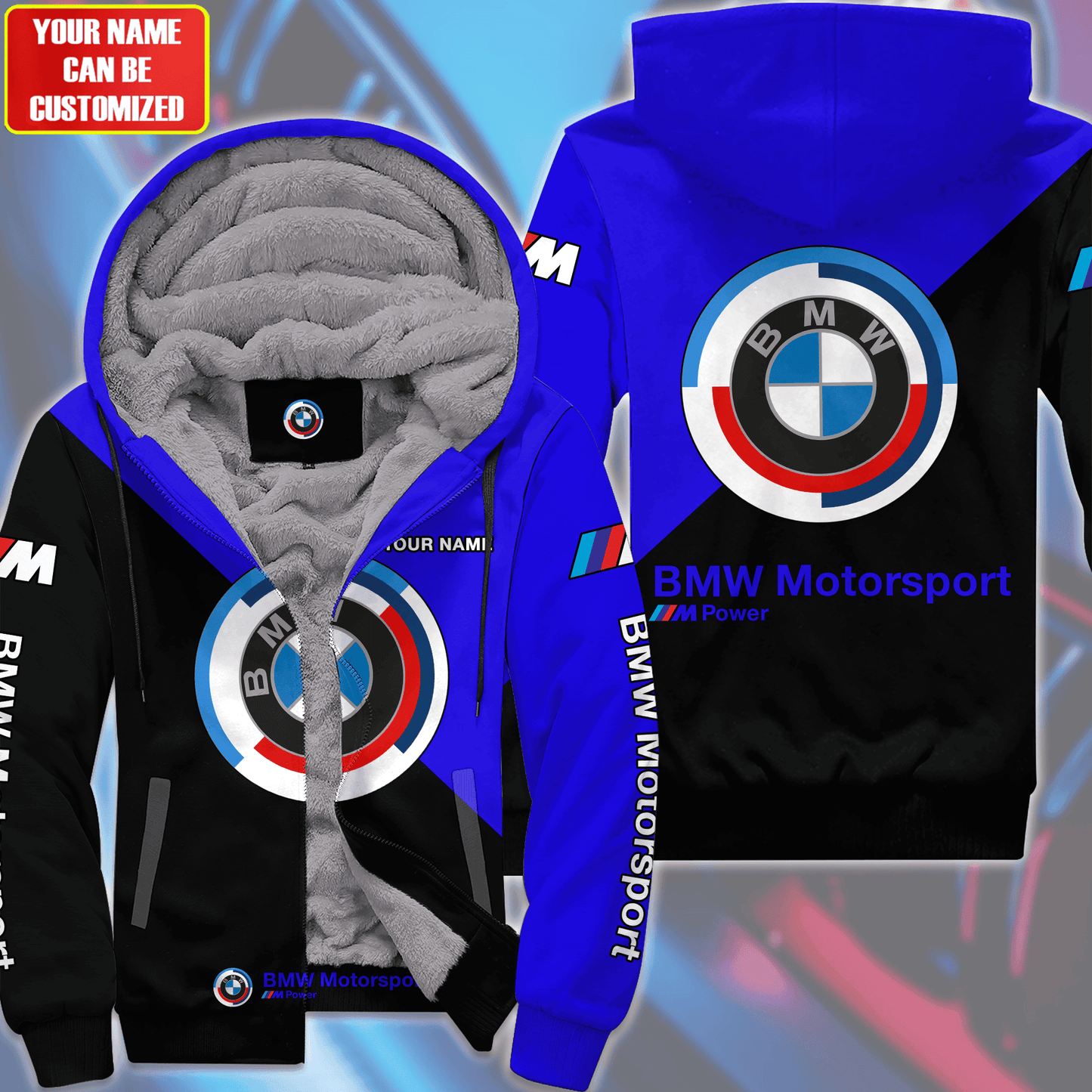 Personalized BW Fleece 3D All Over Printed Unisex Shirt Navy Version P220203