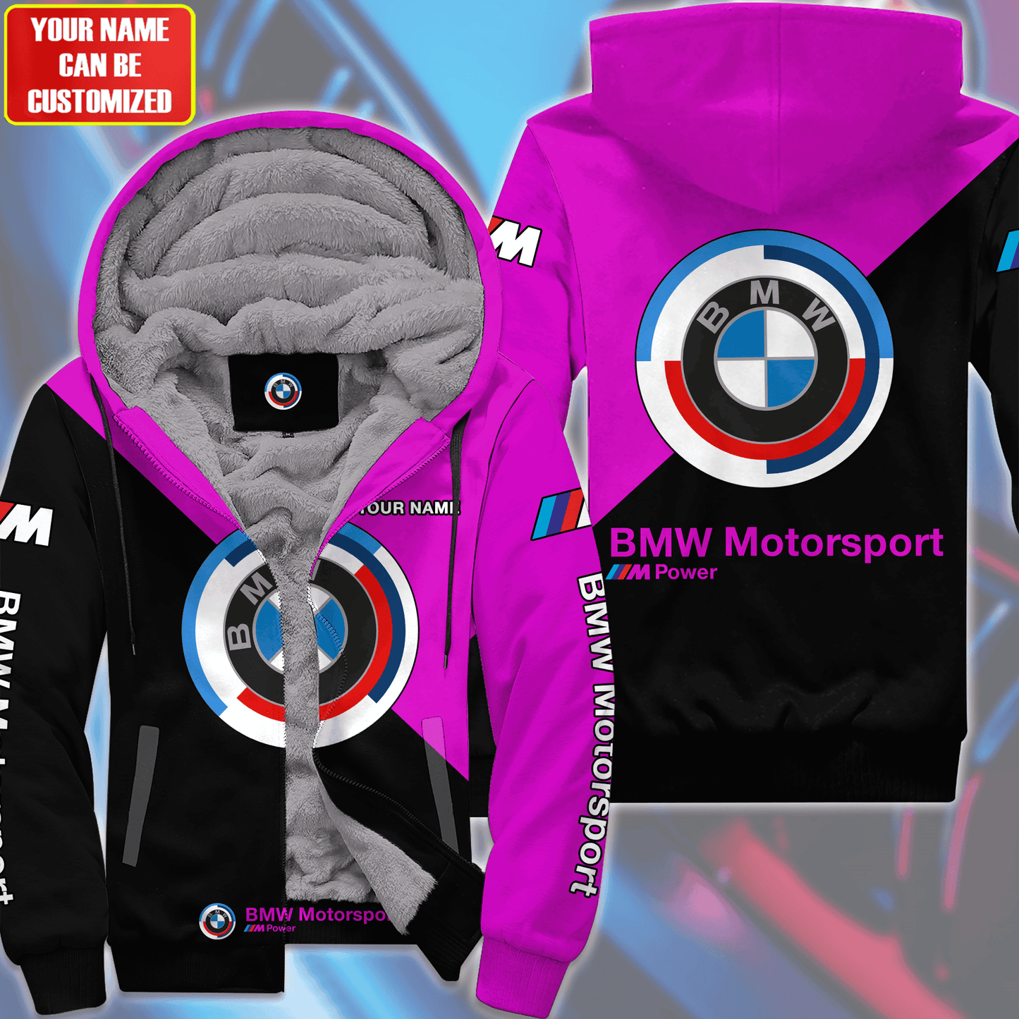 Personalized BW Fleece 3D All Over Printed Unisex Shirt Purple Version P220203