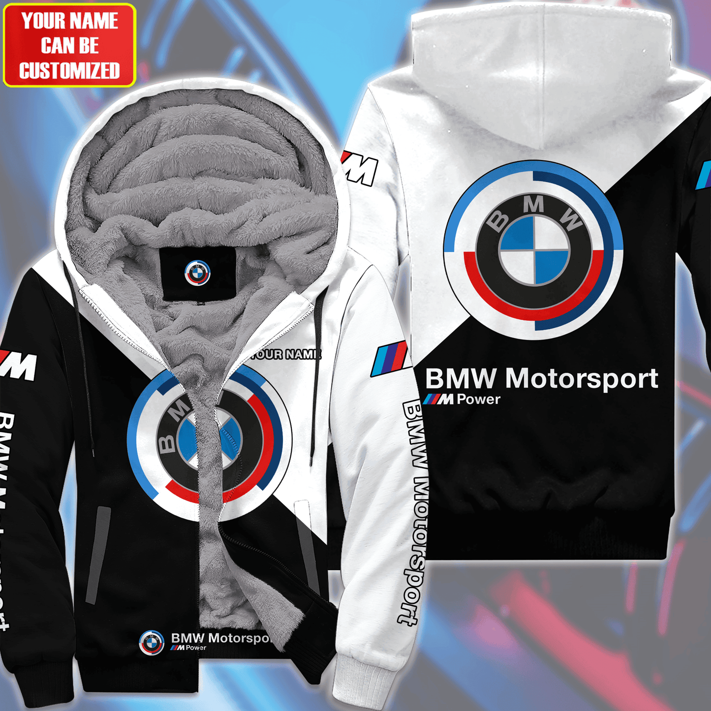 Personalized BW Fleece 3D All Over Printed Unisex Shirt White Version P220203