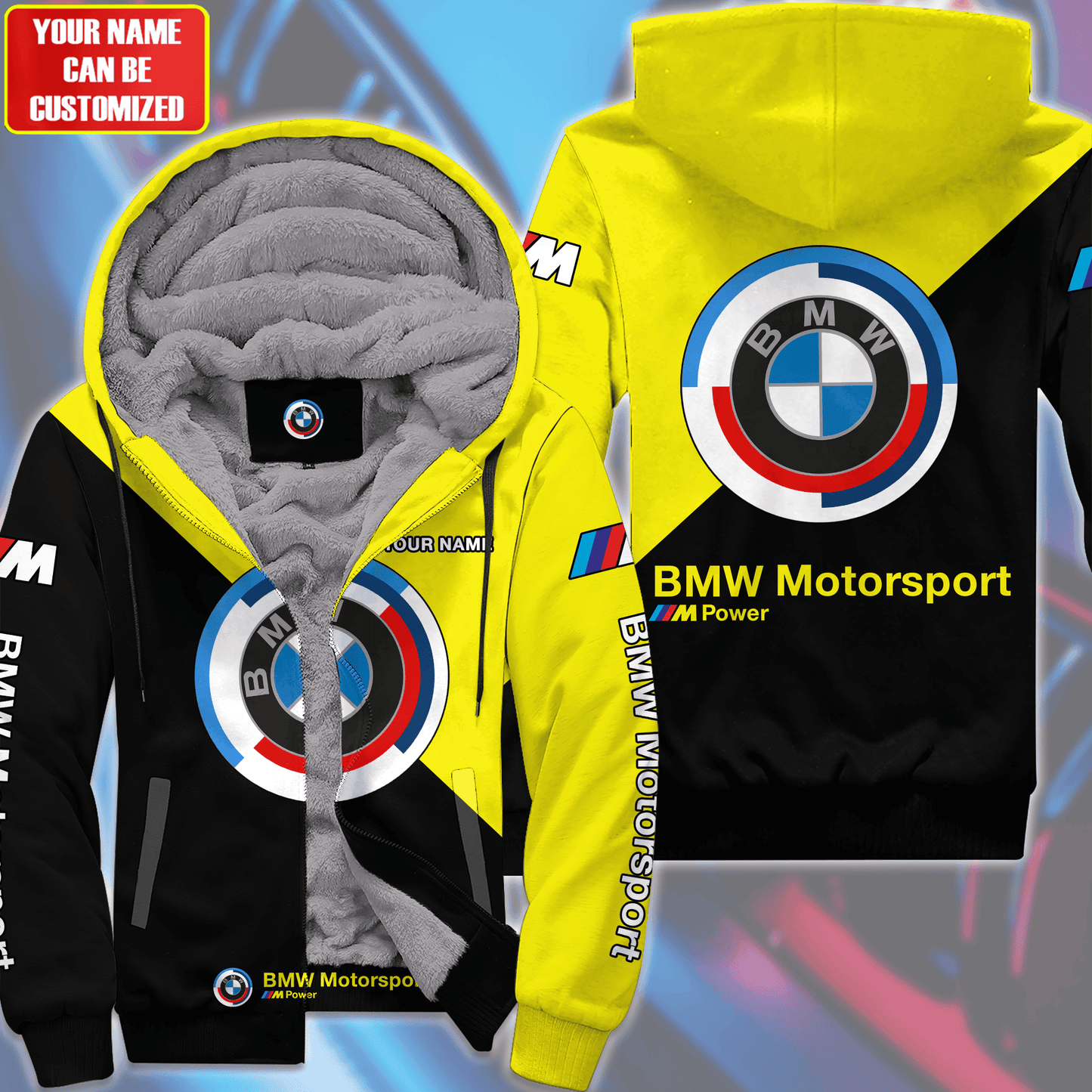 Personalized BW Fleece 3D All Over Printed Unisex Shirt Yellow Version P220203