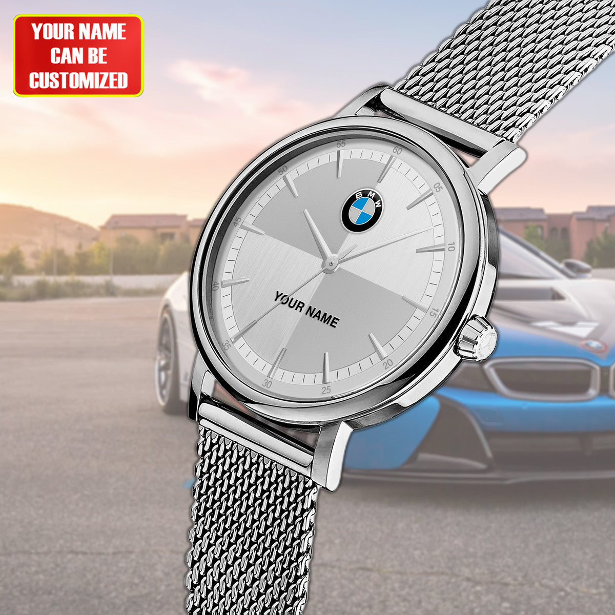 Personalized BW Stainless Steel Watch Men Women P060301