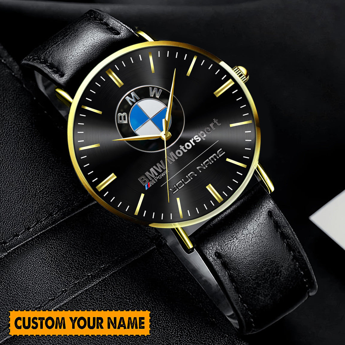 Personalized BW Motorsport Quartz Leather Watch P030402