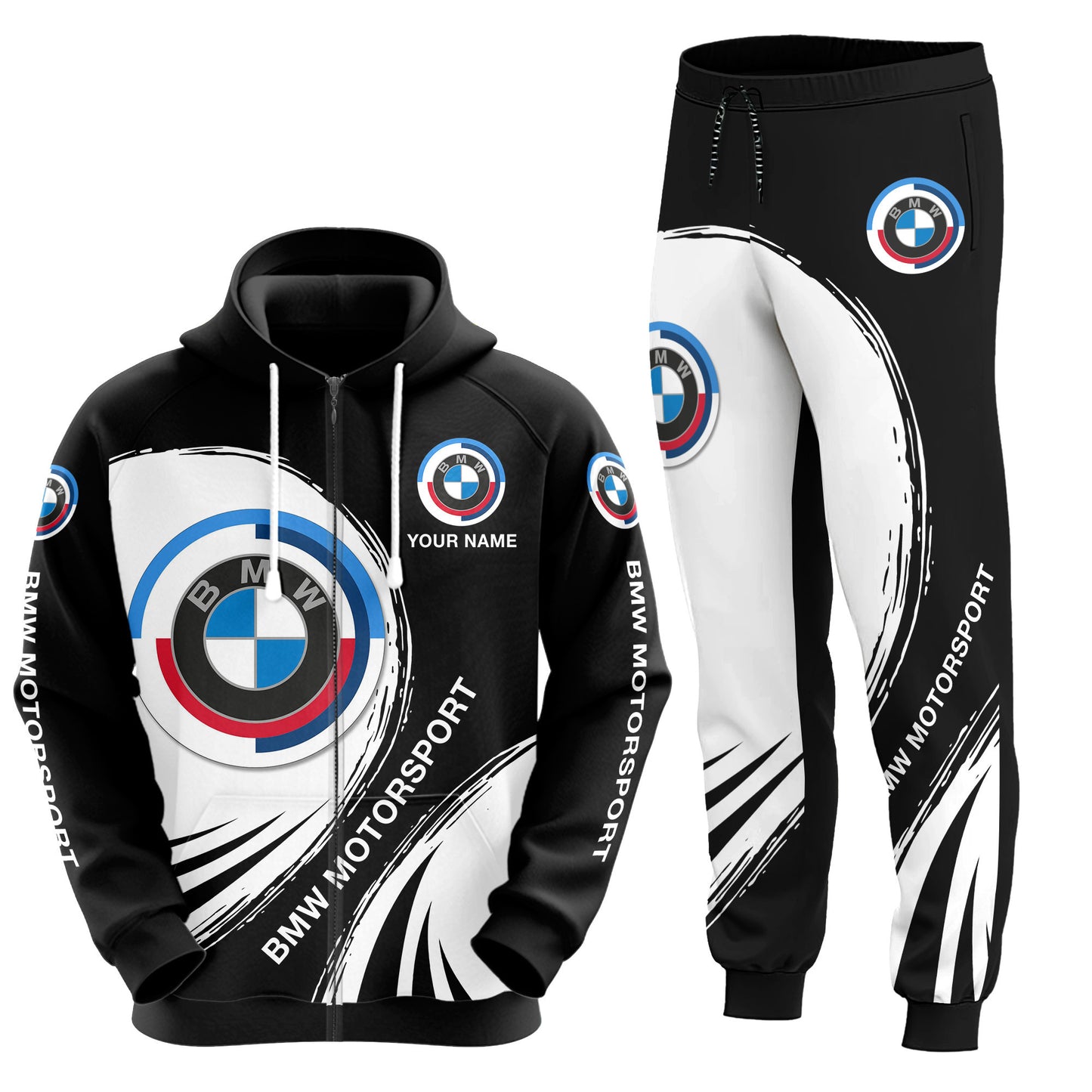 BW 3D All over Printed Hoodie and Sweatpants set