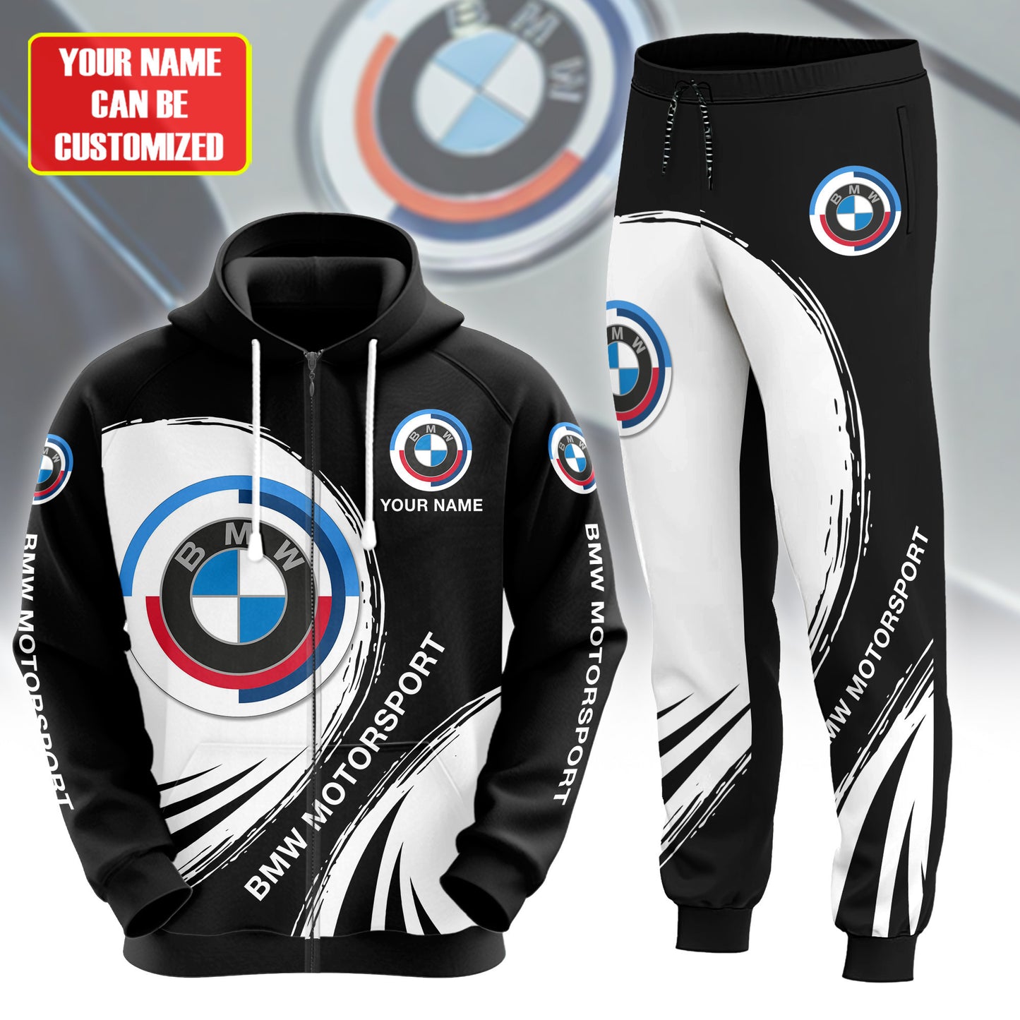 BW 3D All over Printed Hoodie and Sweatpants set