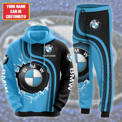 Personalized BW 3D All over Printed Hoodie and Sweatpants set