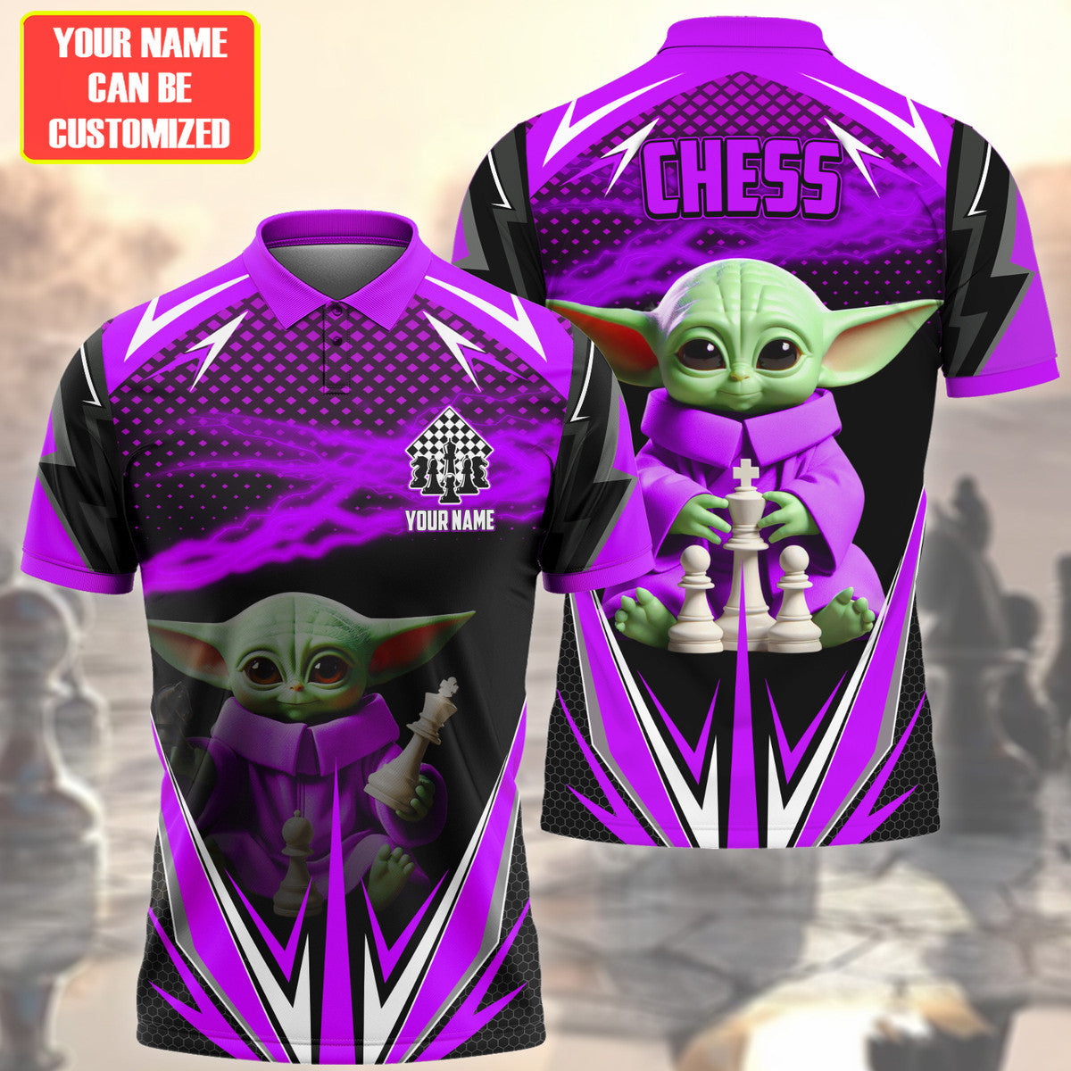 Personalized Name Yd Chess Purple Version All Over Printed Unisex Shirt Q040604