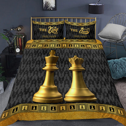 Personalized King Queen Chess Couple All Over Printed Bedding Set Q060207