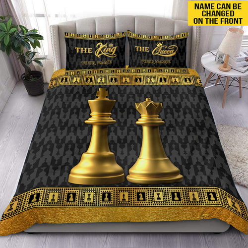Personalized King Queen Chess Couple All Over Printed Bedding Set Q060207