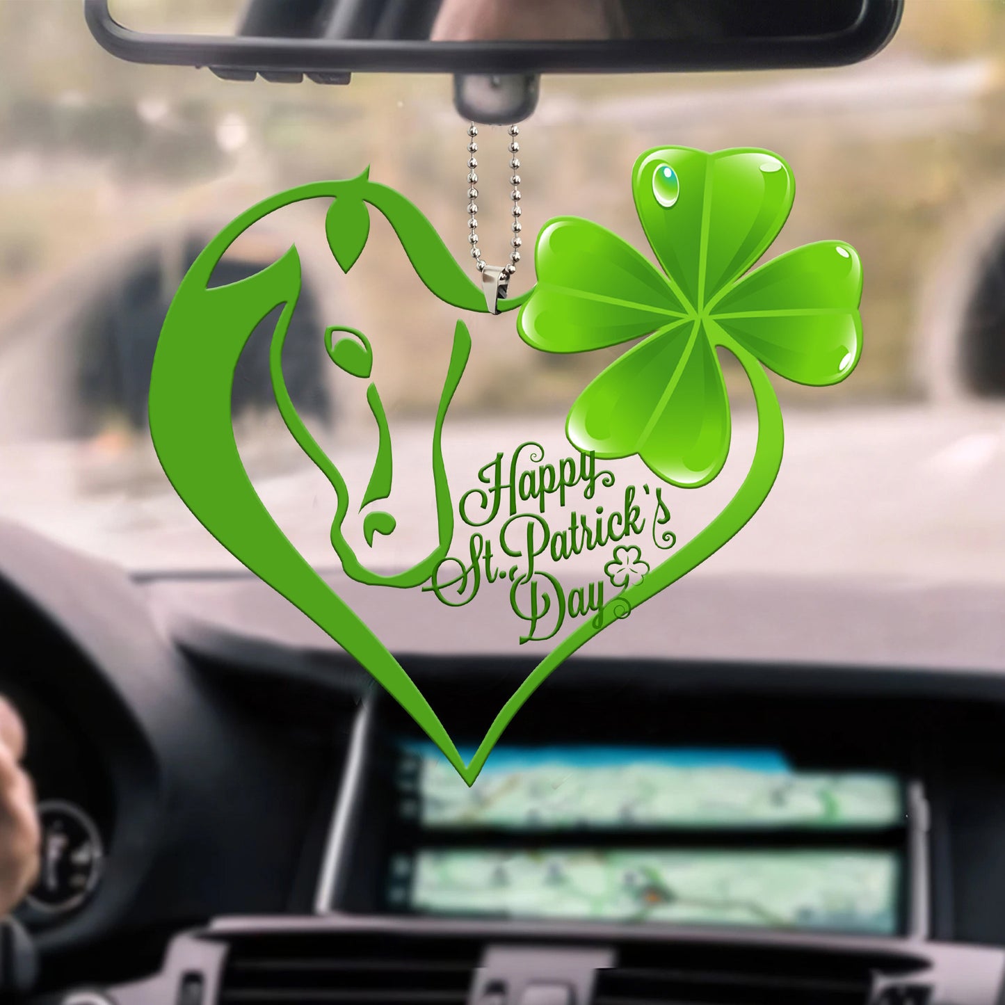 Horse Patrick Day Car Ornament