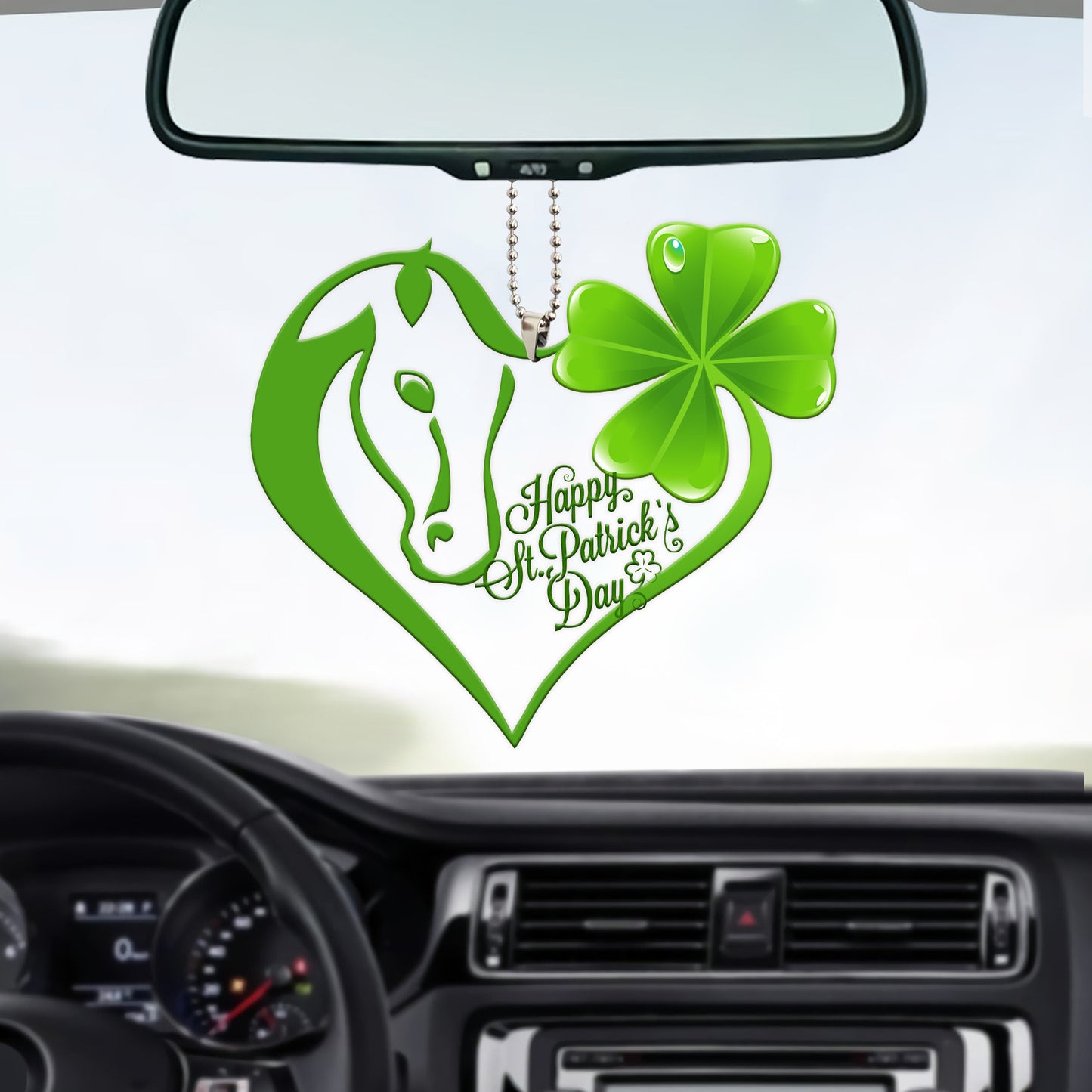 Horse Patrick Day Car Ornament